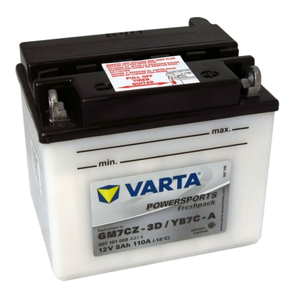 Varta Powersports Freshpack YB7C-A/GM7CZ-3D